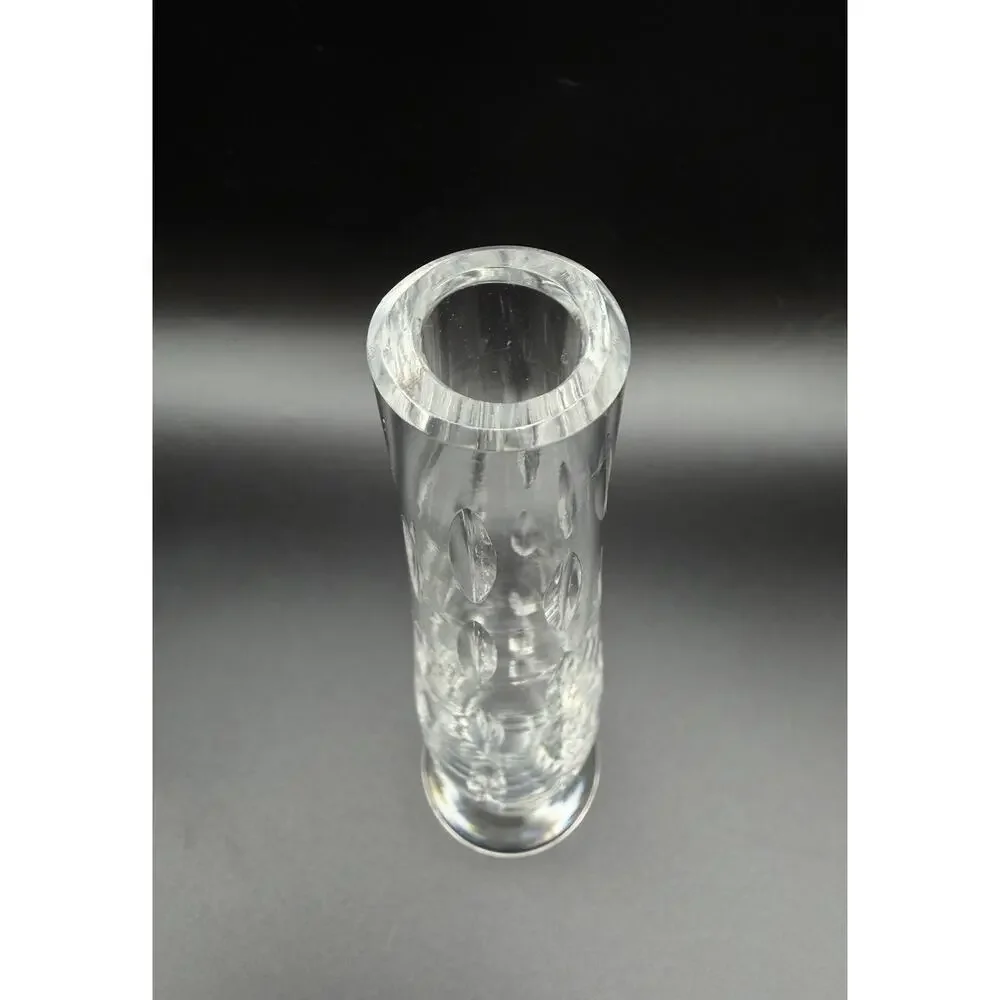 Waterford Crystal Arden Enis Pattern Tear Drop Bud Vase 7” Made in Ireland